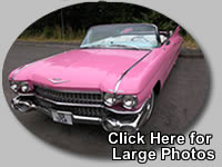 pink cadillac hire