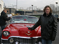 1954 Red / White cadillac convertible